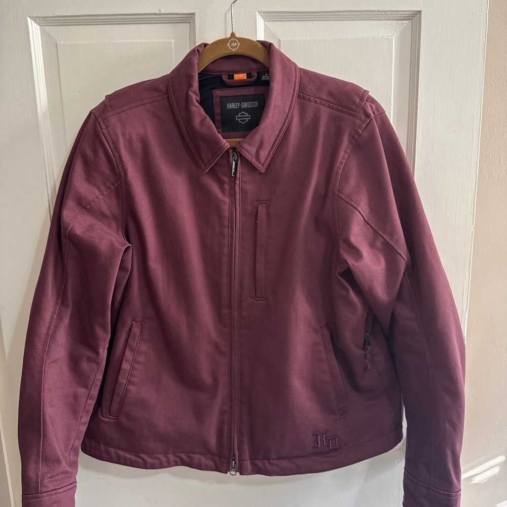 Harley-Davidson Maroon Gas Station Textile Riding Jacket XL